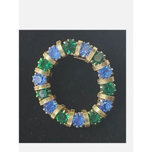 VINTAGE Asymmetrical Oval Gemstone Brooch Pin